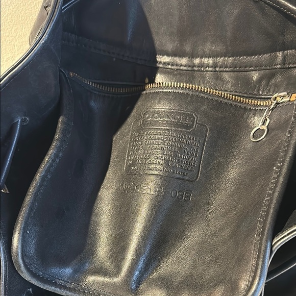Vintage Coach Sling Bag Black Leather  Backpack - Picture 6 of 7